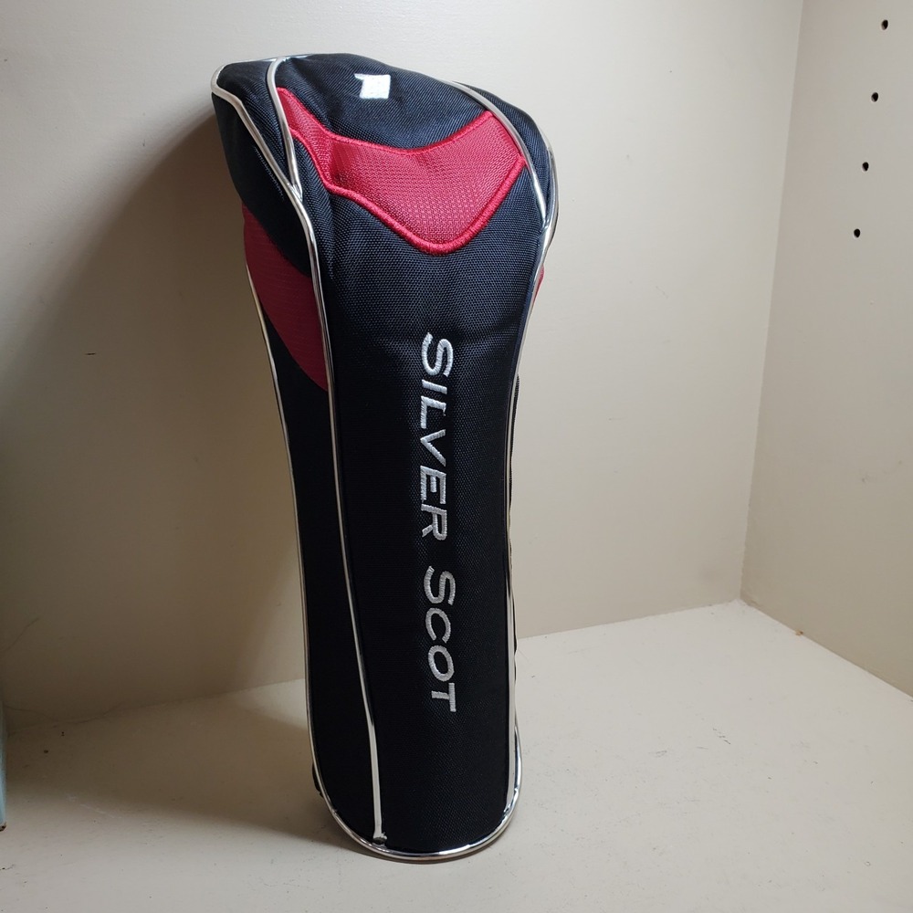 Tommy Armour Silver Scot Driver Head‎ Cover With Sock #1 Black Red Silver